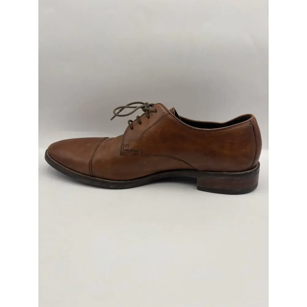 Cole Haan Lenox Hill Cap Oxford Brown Leather Sneakers Men Size 10